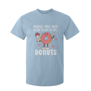 Valentine's Day T Shirt For Kid Roses Are Red Blah Donut Funny Food Lover TS09 Light Blue Print Your Wear