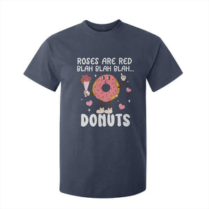 Valentine's Day T Shirt For Kid Roses Are Red Blah Donut Funny Food Lover TS09 Navy Print Your Wear