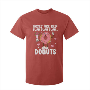 Valentine's Day T Shirt For Kid Roses Are Red Blah Donut Funny Food Lover TS09 Red Print Your Wear