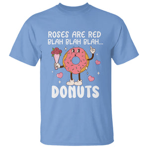 Valentine's Day T Shirt Roses Are Red Blah Donut Funny Food Lover TS09 Carolina Blue Printyourwear