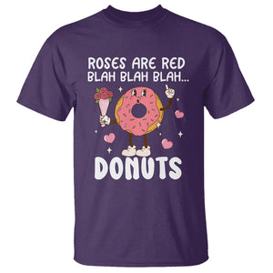 Valentine's Day T Shirt Roses Are Red Blah Donut Funny Food Lover TS09 Purple Printyourwear