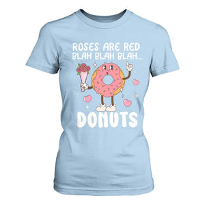 Valentine's Day T Shirt For Women Roses Are Red Blah Donut Funny Food Lover TS09 Light Blue Print Your Wear