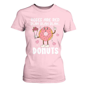 Valentine's Day T Shirt For Women Roses Are Red Blah Donut Funny Food Lover TS09 Light Pink Print Your Wear