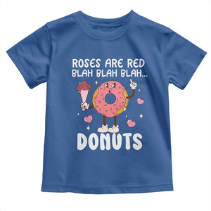 Valentine's Day Toddler T Shirt Roses Are Red Blah Donut Funny Food Lover TS09 Royal Blue Print Your Wear