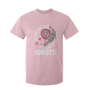 Valentine's Day T Shirt For Kid Roses Are Red Blah Skeleton Donut Funny Food Lover TS09 Light Pink Print Your Wear