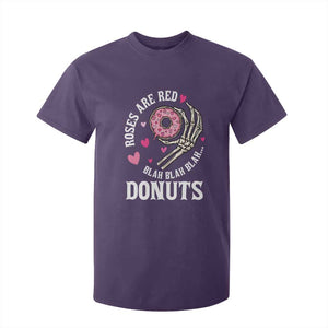 Valentine's Day T Shirt For Kid Roses Are Red Blah Skeleton Donut Funny Food Lover TS09 Purple Print Your Wear