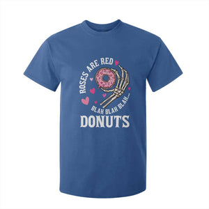 Valentine's Day T Shirt For Kid Roses Are Red Blah Skeleton Donut Funny Food Lover TS09 Royal Blue Print Your Wear