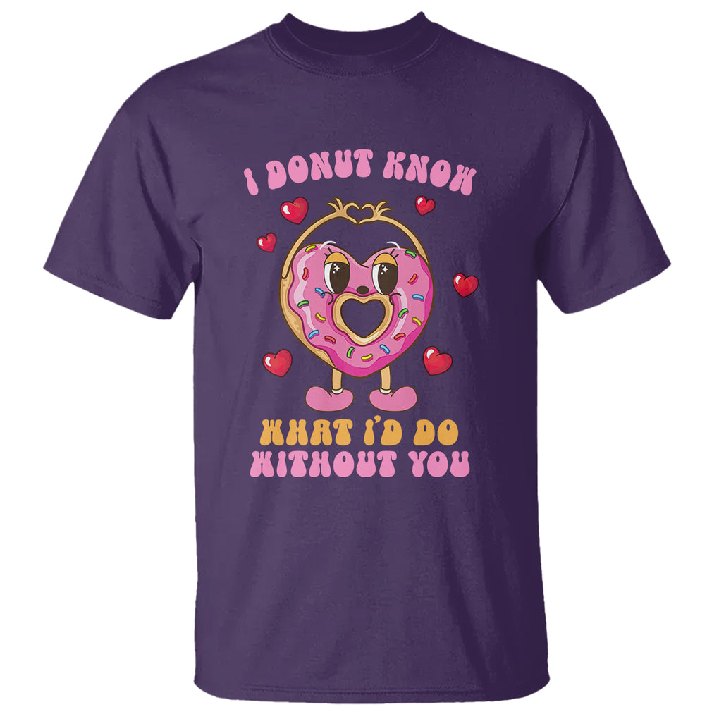 Valentine's Day T Shirt I Donut Know What I'd Do Without You TS09 Purple Printyourwear