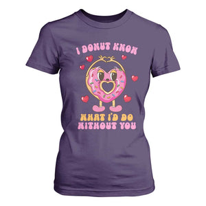 Valentine's Day T Shirt For Women I Donut Know What I'd Do Without You TS09 Purple Print Your Wear