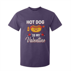 Valentine's Day T Shirt For Kid Cute Hot-Dog Is My Valentine Food Lover TS09 Purple Print Your Wear