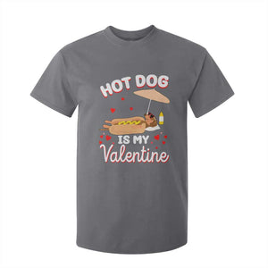 Valentine's Day T Shirt For Kid Funny Dachshund Hot-Dog Is My Valentine TS09 Charcoal Print Your Wear