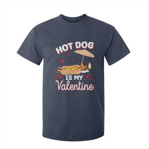 Valentine's Day T Shirt For Kid Funny Dachshund Hot-Dog Is My Valentine TS09 Navy Print Your Wear