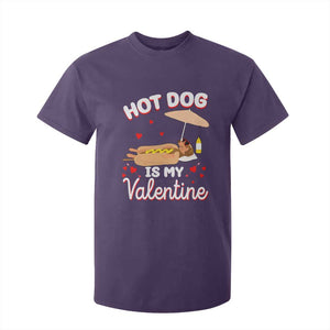 Valentine's Day T Shirt For Kid Funny Dachshund Hot-Dog Is My Valentine TS09 Purple Print Your Wear