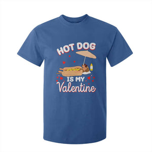 Valentine's Day T Shirt For Kid Funny Dachshund Hot-Dog Is My Valentine TS09 Royal Blue Print Your Wear