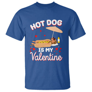 Valentine's Day T Shirt Funny Dachshund Hot-Dog Is My Valentine TS09 Royal Blue Printyourwear