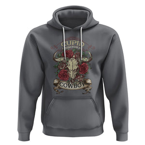 Valentine's Day Hoodie Cupid Aim For A Cowboy Western TS09 Charcoal Printyourwear