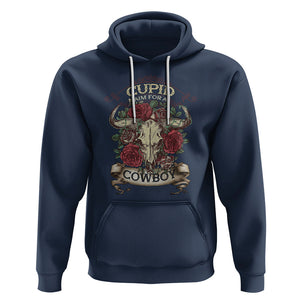 Valentine's Day Hoodie Cupid Aim For A Cowboy Western TS09 Navy Printyourwear