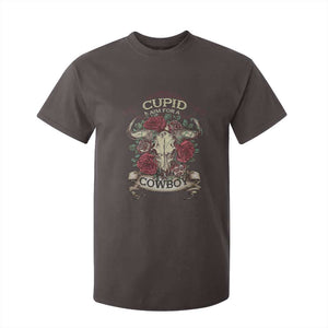 Valentine's Day T Shirt For Kid Cupid Aim For A Cowboy Western TS09 Dark Chocolate Print Your Wear