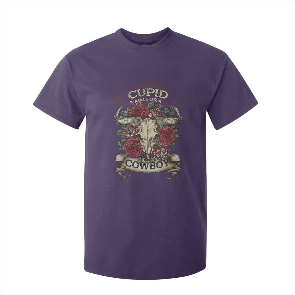 Valentine's Day T Shirt For Kid Cupid Aim For A Cowboy Western TS09 Purple Print Your Wear