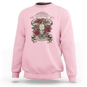 Valentine's Day Sweatshirt Cupid Aim For A Cowboy Western TS09 Light Pink Printyourwear