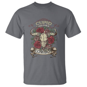 Valentine's Day T Shirt Cupid Aim For A Cowboy Western TS09 Charcoal Printyourwear