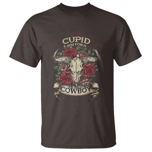 Valentine's Day T Shirt Cupid Aim For A Cowboy Western TS09 Dark Chocolate Printyourwear