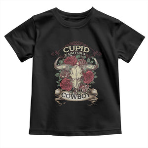 Valentine's Day Toddler T Shirt Cupid Aim For A Cowboy Western TS09 Black Print Your Wear