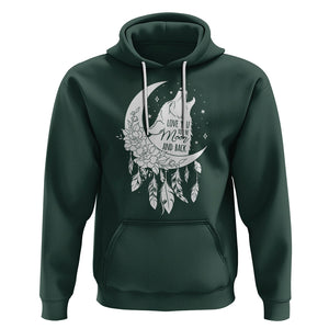 Valentine's Day Hoodie Love You To The Moon And Back Wolf TS09 Dark Forest Green Printyourwear