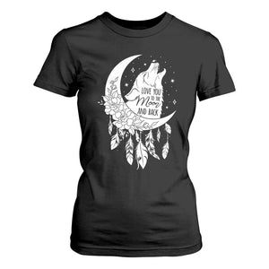 Valentine's Day T Shirt For Women Love You To The Moon And Back Wolf TS09 Black Print Your Wear