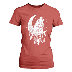 Valentine's Day T Shirt For Women Love You To The Moon And Back Wolf TS09 Red Print Your Wear