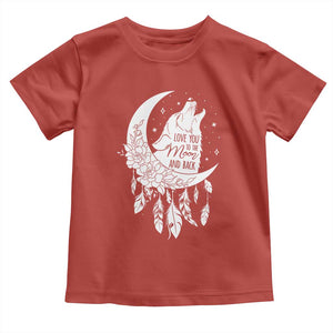 Valentine's Day Toddler T Shirt Love You To The Moon And Back Wolf TS09 Red Print Your Wear