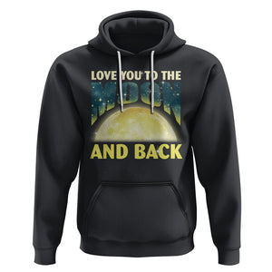 Valentine's Day Hoodie Love You To The Moon And Back TS09 Black Printyourwear