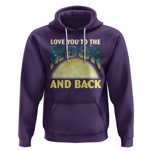 Valentine's Day Hoodie Love You To The Moon And Back TS09 Purple Printyourwear