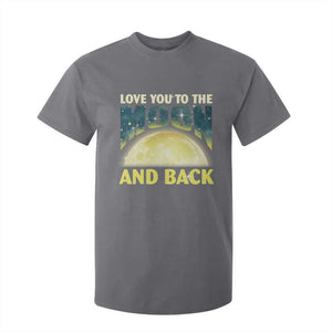 Valentine's Day T Shirt For Kid Love You To The Moon And Back TS09 Charcoal Print Your Wear