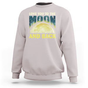 Valentine's Day Sweatshirt Love You To The Moon And Back TS09 Ice Gray Printyourwear