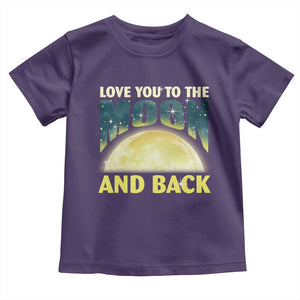 Valentine's Day Toddler T Shirt Love You To The Moon And Back TS09 Purple Print Your Wear