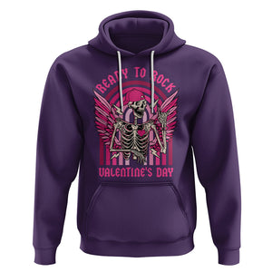 Skeleton Ready To Rock Valentine's Day Hoodie TS09 Purple Printyourwear