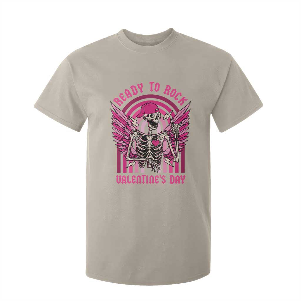 Skeleton Ready To Rock Valentine's Day T Shirt For Kid TS09 Sand Print Your Wear