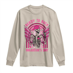 Skeleton Ready To Rock Valentine's Day Long Sleeve Shirt TS09 Sand Print Your Wear