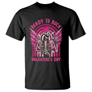 Skeleton Ready To Rock Valentine's Day T Shirt TS09 Black Printyourwear