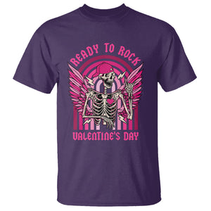 Skeleton Ready To Rock Valentine's Day T Shirt TS09 Purple Printyourwear