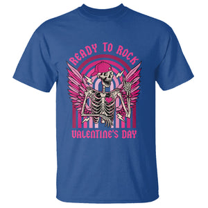 Skeleton Ready To Rock Valentine's Day T Shirt TS09 Royal Blue Printyourwear