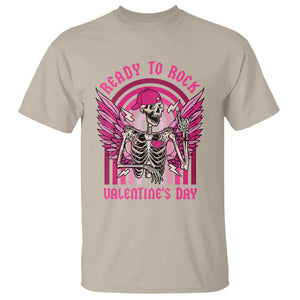 Skeleton Ready To Rock Valentine's Day T Shirt TS09 Sand Printyourwear