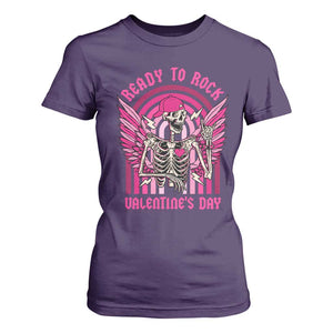 Skeleton Ready To Rock Valentine's Day T Shirt For Women TS09 Purple Print Your Wear