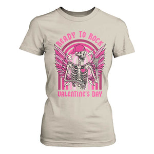 Skeleton Ready To Rock Valentine's Day T Shirt For Women TS09 Sand Print Your Wear