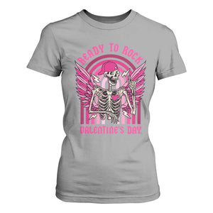 Skeleton Ready To Rock Valentine's Day T Shirt For Women TS09 Sport Gray Print Your Wear