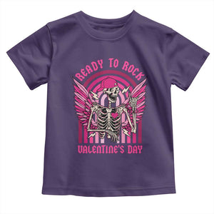 Skeleton Ready To Rock Valentine's Day Toddler T Shirt TS09 Purple Print Your Wear