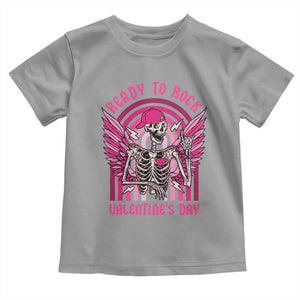 Skeleton Ready To Rock Valentine's Day Toddler T Shirt TS09 Sport Gray Print Your Wear