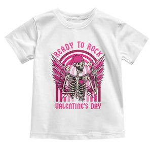 Skeleton Ready To Rock Valentine's Day Toddler T Shirt TS09 White Print Your Wear