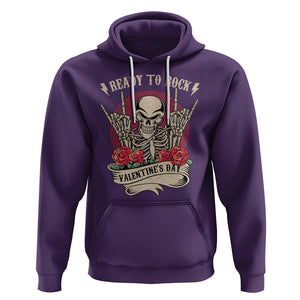 Skeleton Ready To Rock Valentine's Day Hoodie TS09 Purple Printyourwear